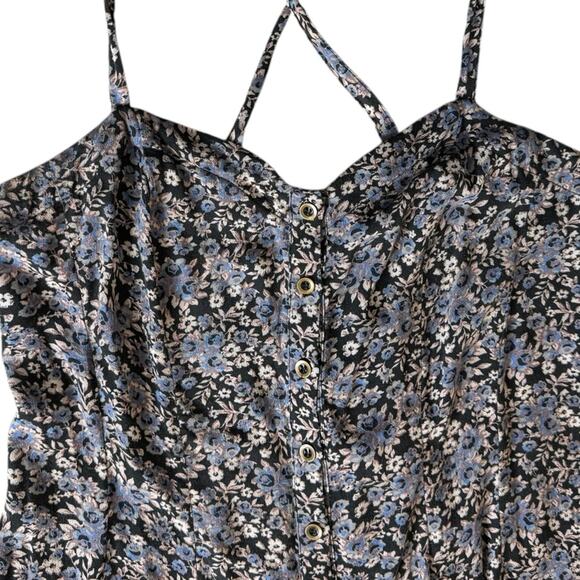 Free People Y2K Jenna Bustier Strappy Floral Tank Top Women’s Size Medium‎ - Picture 5 of 12